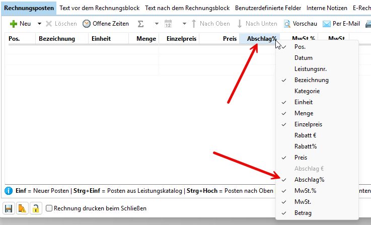 abschlag-spalte-einblenden