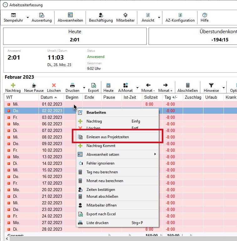 az-einlesen-aus-projektzeiten