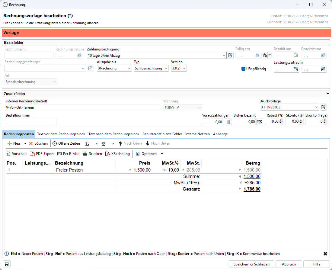 faktura-vorlage-ausfüllen
