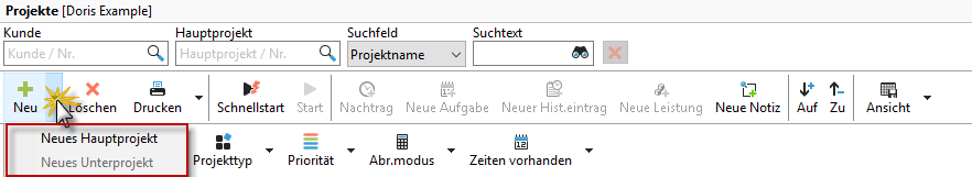 projekt_neu_anlegen_dropdownmenue