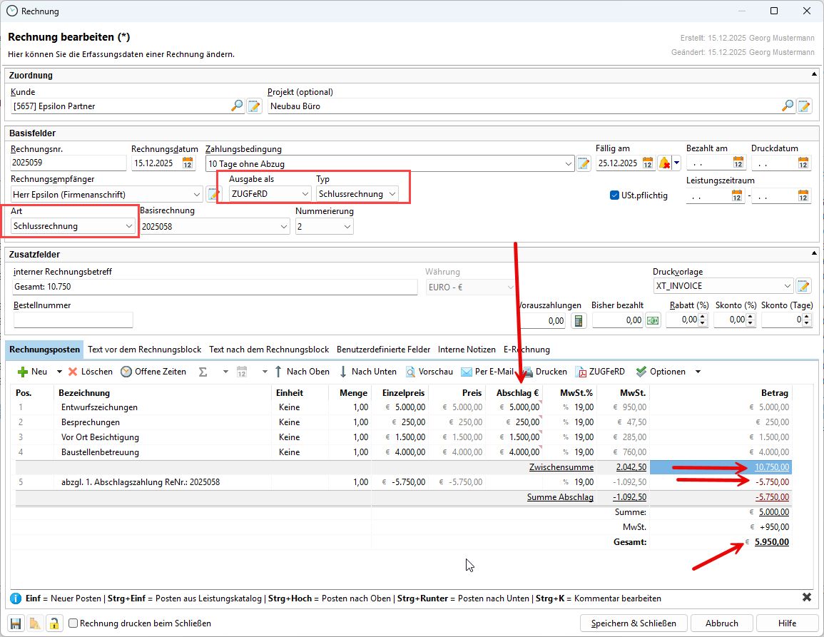 schlussrechnung-standard