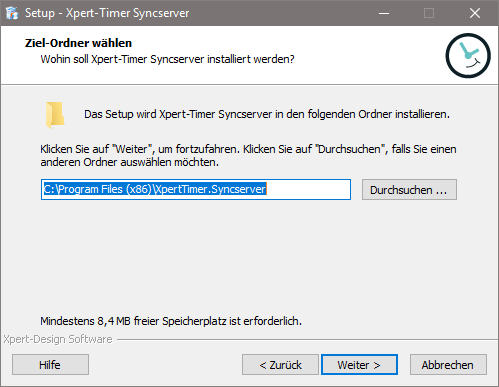 syncserver_setup_zielorder_waehlen