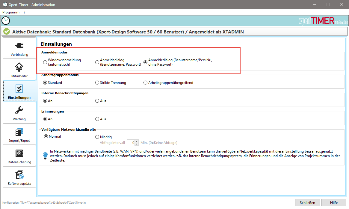 xtadmin_anmeldemodus