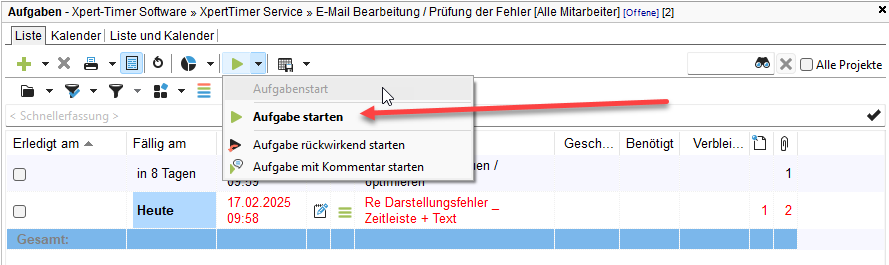 zeiterfassung_aufgabe_starten