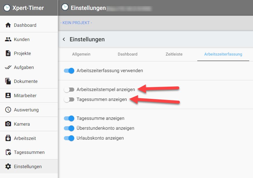 arbeitszeit-einstellungen